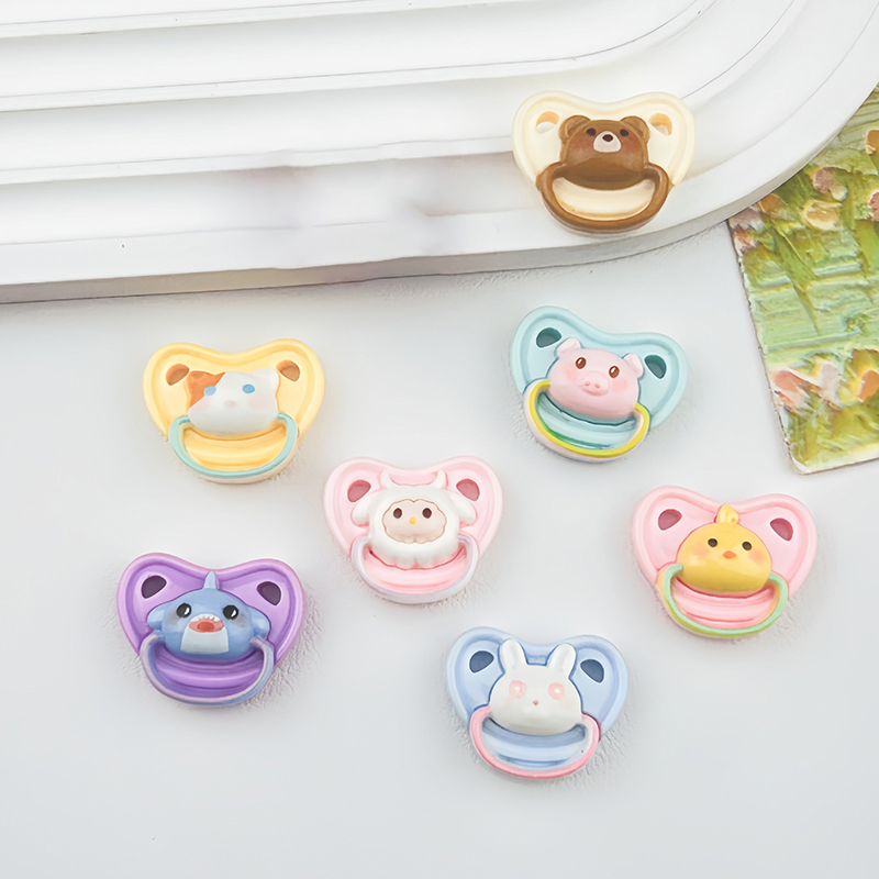 Kids Toys House - จุกนมหลอกขนาดเล็กน่ารัก 10 ชิ้นแบบสุ่ม อุปกรณ์สำหรับบ้านตุ๊กตา จุกนมสำหรับตุ๊กตาเด็ก ของเล่นเด็ก