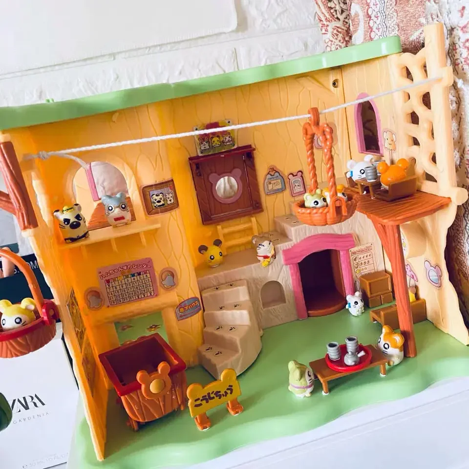 Kids Toys House - ใหม่น่ารักญี่ปุ่นอะนิเมะ Hamtaro Bijou Basement Hamster House