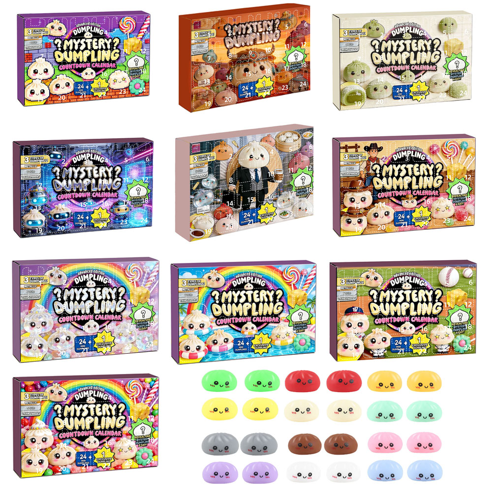 Kids Toys Box - กล่องสุ่มเซอร์ไพรส์ตุ๊กตาบีบคลายเครียด 24 วัน ปฏิทินนับถอยหลัง ของเล่นบีบแก้เครียด ชุดของขวัญสำหรับเด็ก