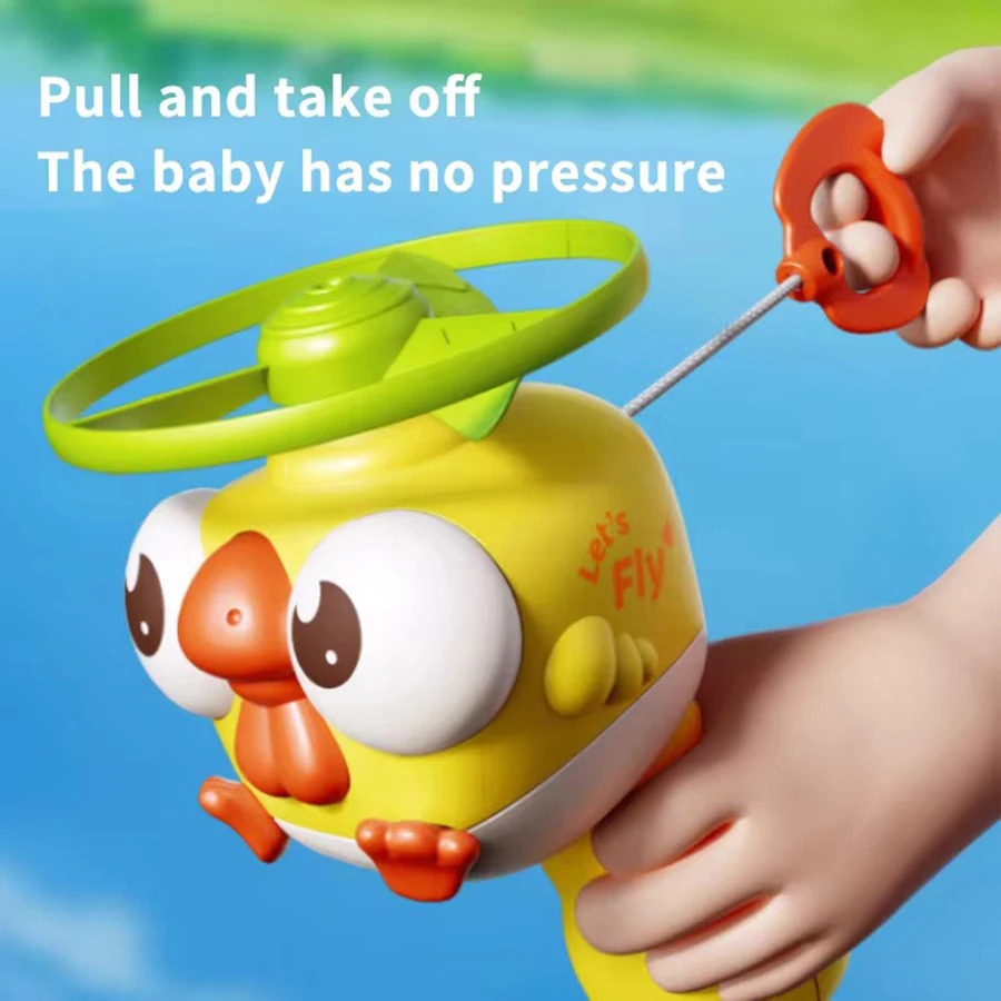 Kids Toys Under $10 - ของเล่นเครื่องบินไม้ไผ่แบบดึงเชือกสำหรับเด็ก, ของเล่นหมุนบินสำหรับเล่นกลางแจ้งระหว่างพ่อแม่ลูก