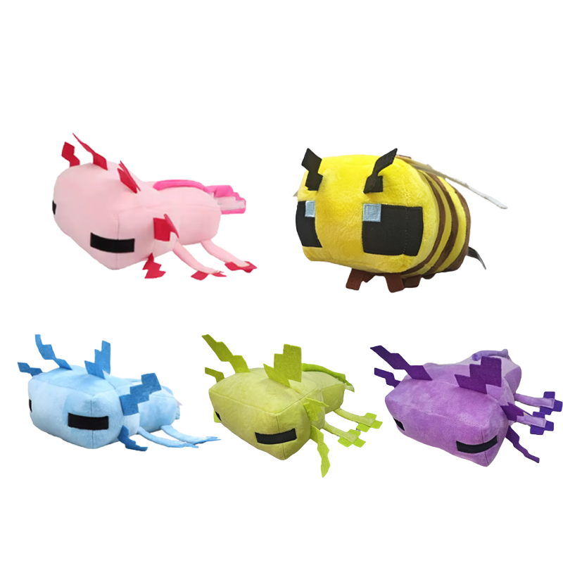 Kids Zombie Toys - ตุ๊กตาอ็อกโซโลตล ตุ๊กตาครีปเปอร์ แมงมุม เอนเดอร์แมน หมาป่า ค้างคาว