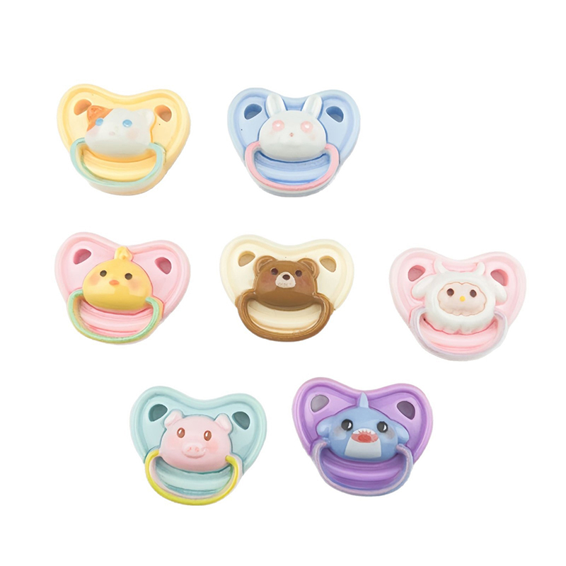 Kids Toys House - จุกนมหลอกตุ๊กตาขนาดเล็กน่ารัก 10 ชิ้น อุปกรณ์เล่นบ้าน จุกนมปลอมสำหรับตุ๊กตาเด็ก ของเล่นเด็ก