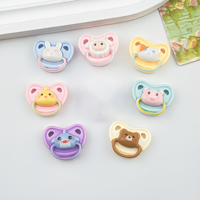 Kids Toys House - ลดราคา! ชุดจุกนมหลอกตุ๊กตาขนาดเล็กน่ารัก 10 ชิ้น อุปกรณ์เล่นบ้านจำลอง จุกนมหลอกสำหรับตุ๊กตาเด็ก