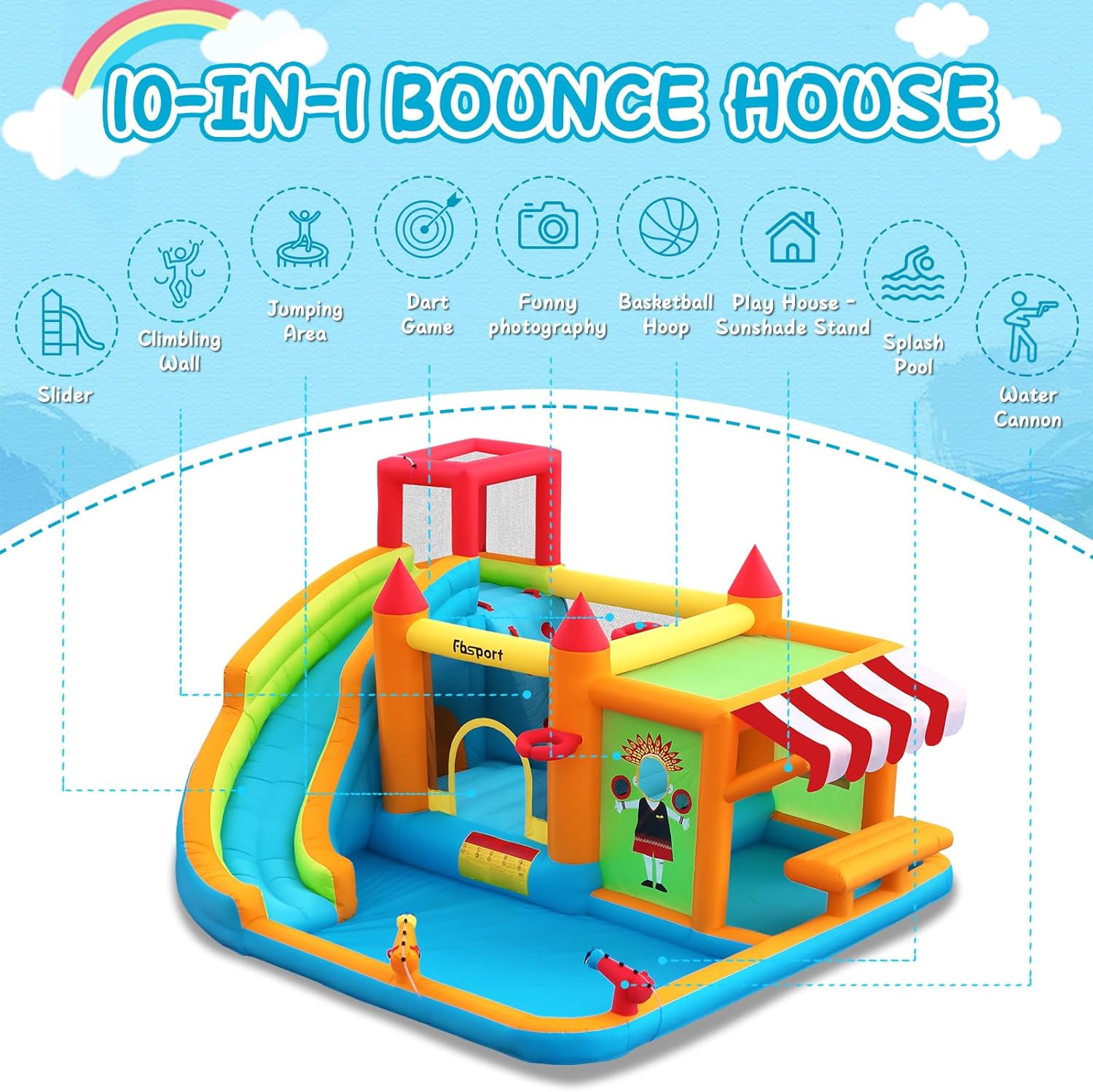 บ้านลมพร้อมสไลเดอร์น้ำ, บ้านลม - Kids Toys House บทวิจารณ์และราคา