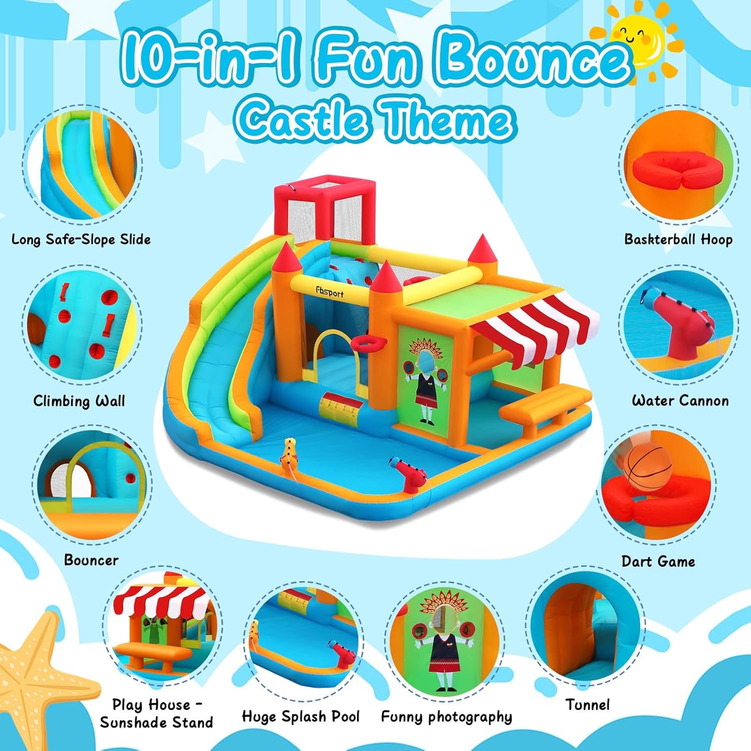 บ้านลมพร้อมสไลเดอร์น้ำ, บ้านลม - Kids Toys House บทวิจารณ์และราคา