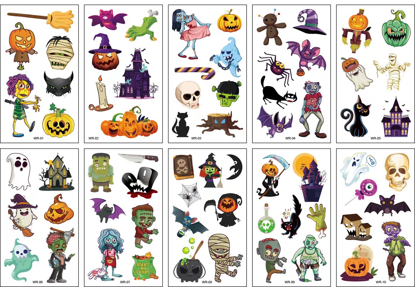 สติกเกอร์ลายสักชั่วคราวลายฟักท - Kids Zombie Toys บทวิจารณ์และราคา