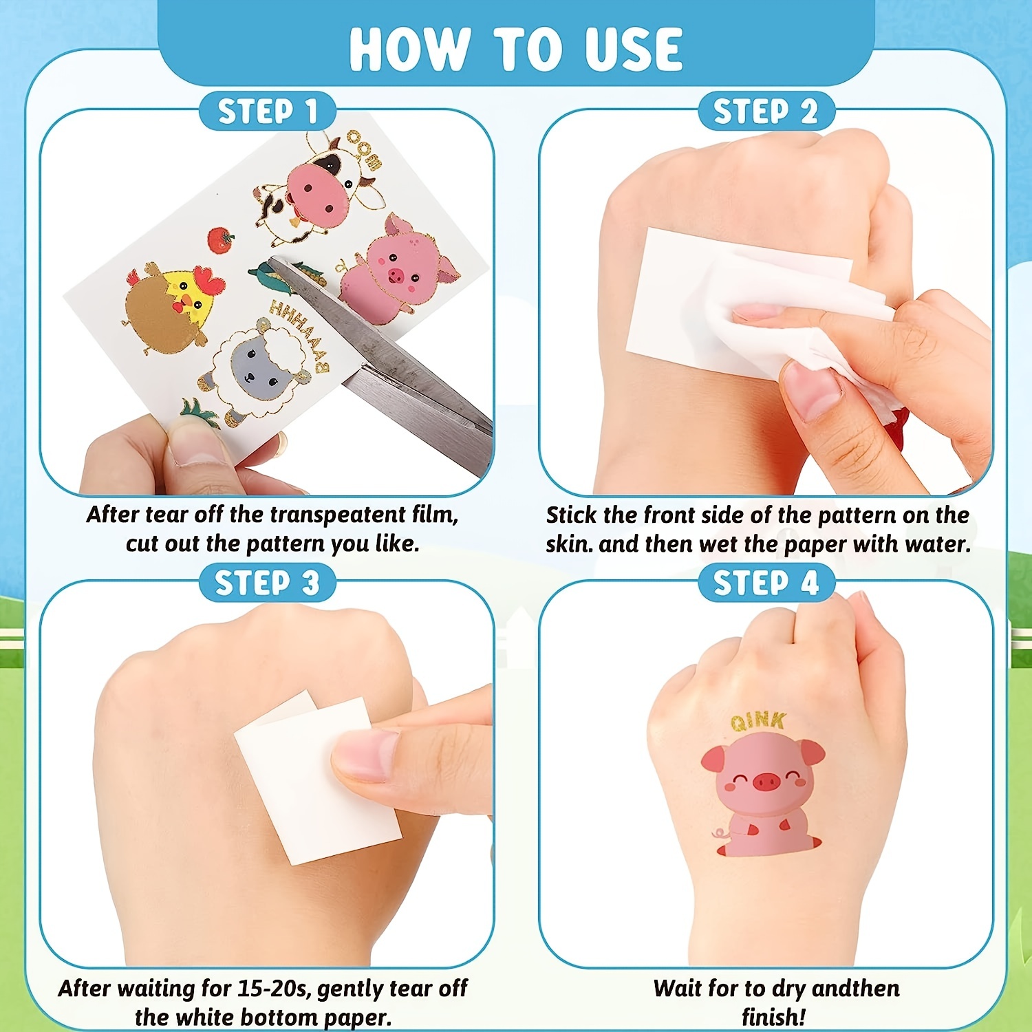สติกเกอร์ลายสักชั่วคราวลายฟักท - Kids Zombie Toys บทวิจารณ์และราคา