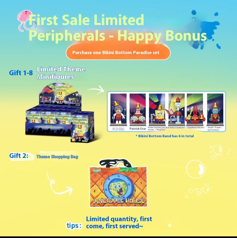 ของเล่นตัวต่อสามมิติ Spongebob - Kids Toys Box บทวิจารณ์และราคา